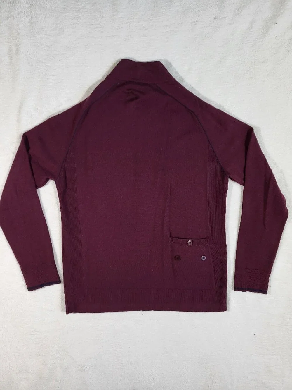 Rapha Finest Merino Track Top Full Zip Maroon Sweater - Large!